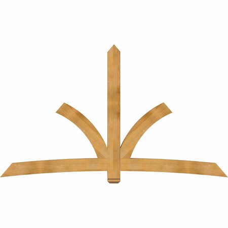 Ekena Millwork Davenport Rough Sawn Timber Gable Bracket, Western Red Cedar, 108"W x 63"H x 4"D x 6"F, 14/12 Pitch GBW108X63X0406DAV00RWR